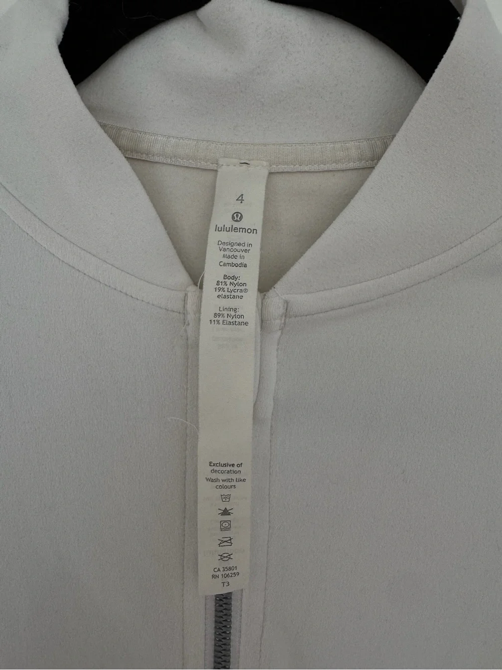 lululemon athletica White Lightweight Zip-Up Active Jacket